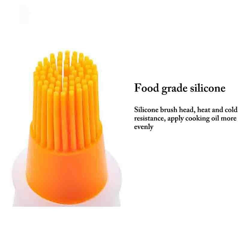 Kapmore 1 bucată perie pentru sticlă de ulei de silicon de calitate alimentară perie reutilizabilă perie de copt cu capac unelte pentru grătar Accesorii