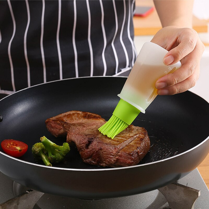1db Grillező Szerszám Konyhai Szerszám Szilikon Grillkefe Szilikon Sütőkefe Folyékony Olaj Toll Vajas Sütemény ecset Edénykefe