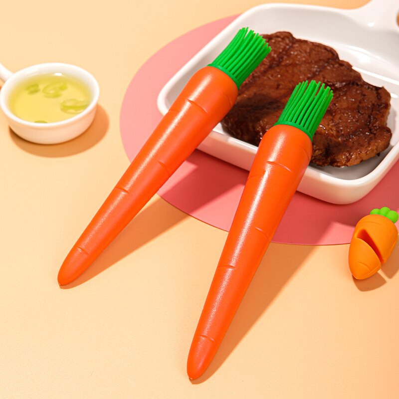 Perie de ulei pentru grătar din silicon pentru desene animate, grătar, patiserie, bucătărie, coacere, bucătărie, perie în formă de carruș