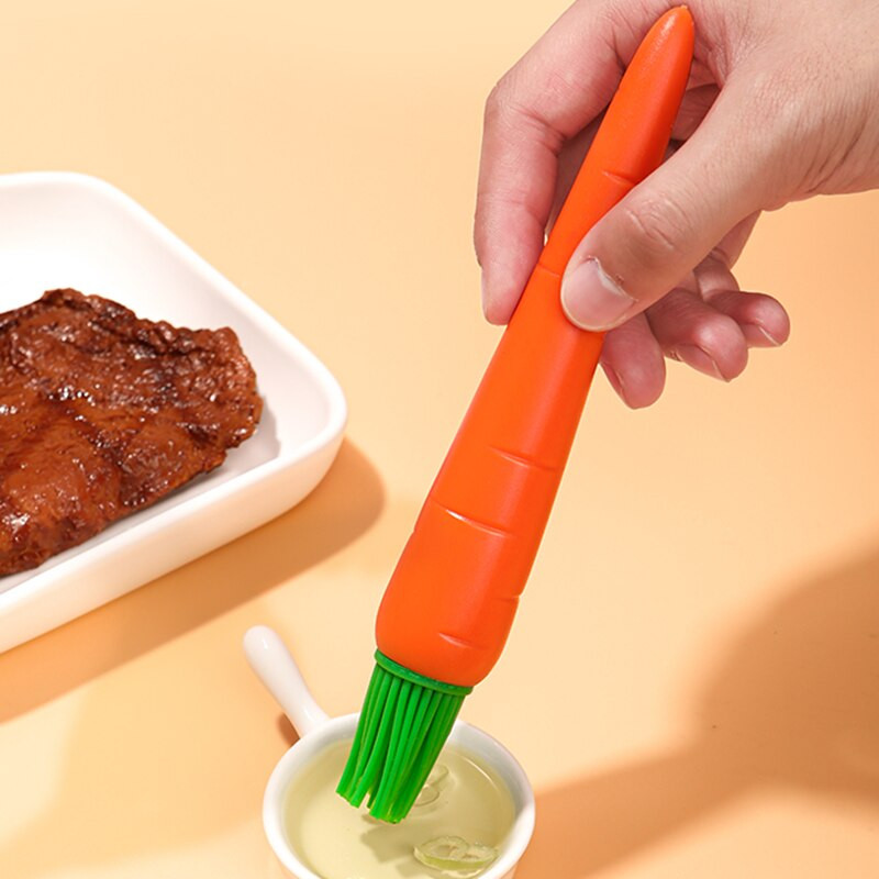 Perie de ulei pentru grătar din silicon pentru desene animate, grătar, patiserie, bucătărie, coacere, bucătărie, perie în formă de carruș