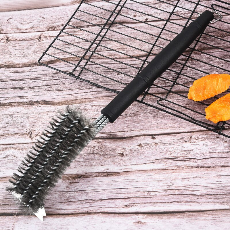 Grillpuhastusvahend Vasktraadipuhastushari Grillpuhastus 3in1 Eriti pika varrega roostevabast terasest harjad Õues telkimistarvikud