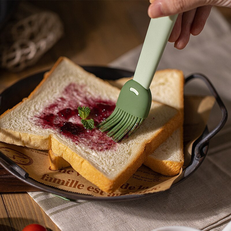 Perie pentru ulei pentru grătar, din silicon, pentru gătit de patiserie, pentru grătar, pentru bucătărie, unealtă rezistentă la căldură, accesoriu pentru perie pentru ulei de silicon detașabilă la temperatură înaltă
