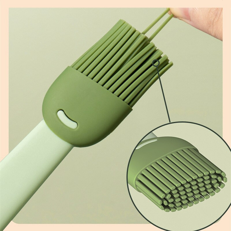 Perie pentru ulei pentru grătar, din silicon, pentru gătit de patiserie, pentru grătar, pentru bucătărie, unealtă rezistentă la căldură, accesoriu pentru perie pentru ulei de silicon detașabilă la temperatură înaltă
