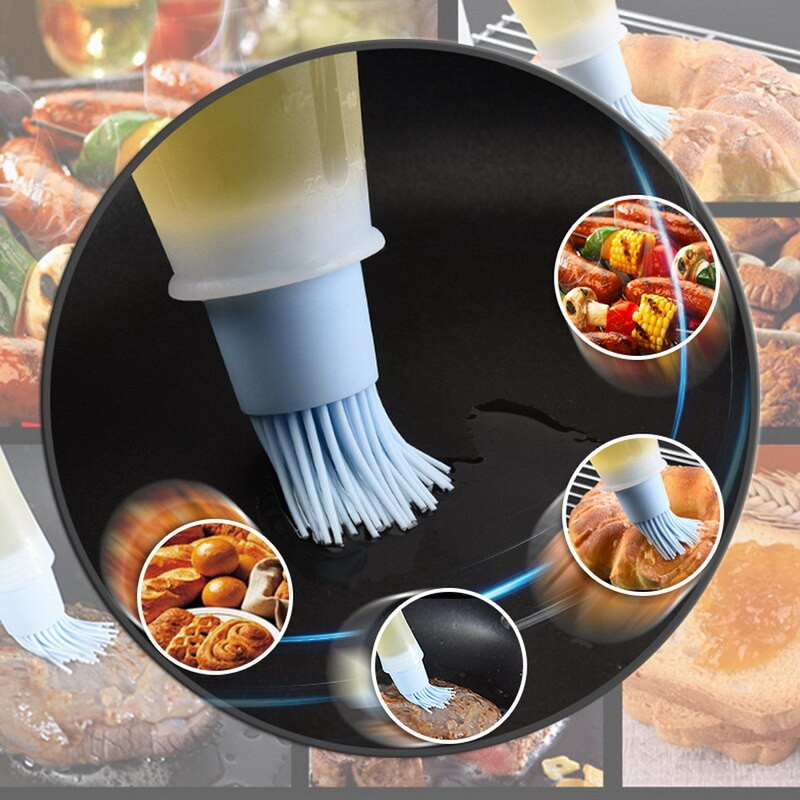 Perie pentru ulei de silicon de bucătărie, prăjitură, unt, pâine, perie de patiserie, ustensile pentru grătar, perie pentru ungere, perie de bucătărie pentru gătit.
