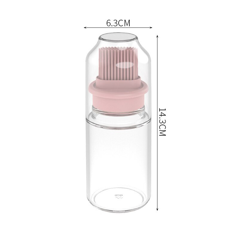 1 bucată perie portabilă pentru sticlă de ulei de silicon cu capac, perie de ulei pentru grătar rezistentă la temperaturi înalte, perie pentru grătar, unelte de bucătărie