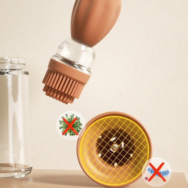 Virtuvės silikono aliejaus buteliukas aliejaus šepetėlis Kepimo kepsninė Grilis aliejaus šepečio dozatorius Tešlos kepsnių aliejaus šepečiai Virtuvės kepimo BBQ įrankis