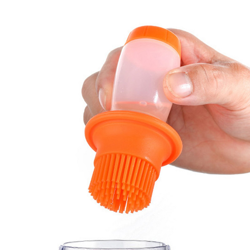 Hordozható szilíciumolajos palackkefe főzéshez, grillezéshez, grillezéshez.