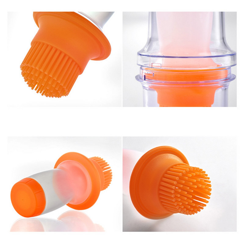 Hordozható szilíciumolajos palackkefe főzéshez, grillezéshez, grillezéshez.