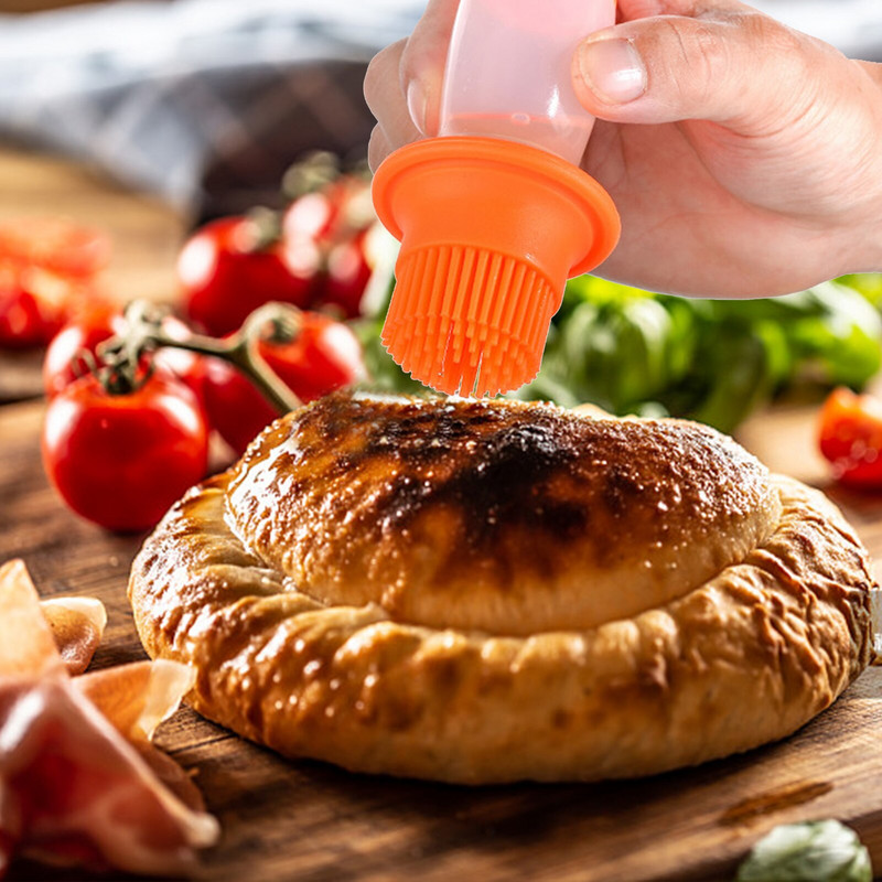 Hordozható szilíciumolajos palackkefe főzéshez, grillezéshez, grillezéshez.