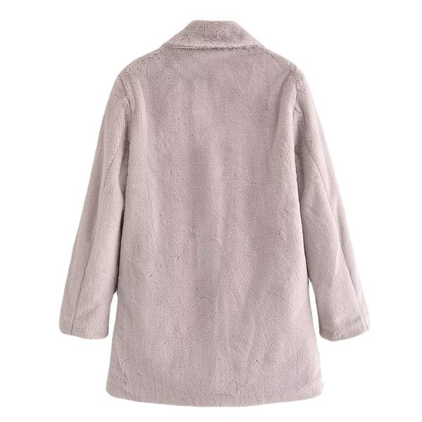 Plišani zimski kaput s gumbima