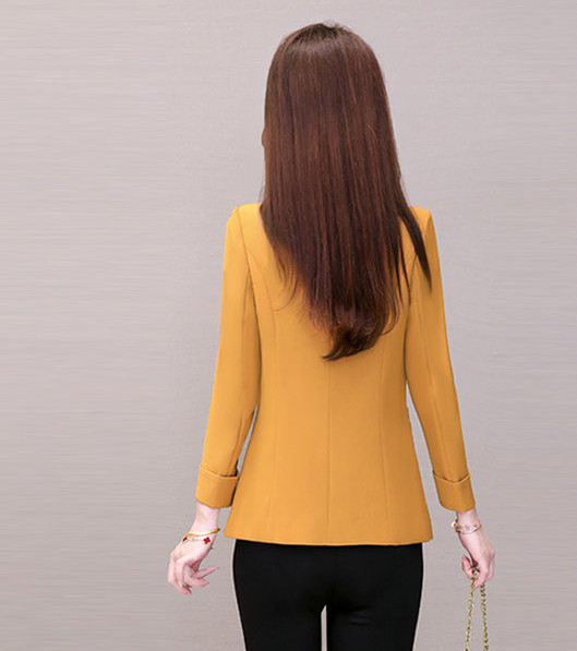 Trijų spalvų moteriškas švarkas su kišene