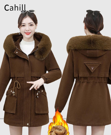 Geaca casual de dama cu captuseala, fermoar si buzunar