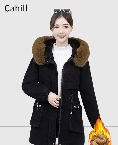 Geaca casual de dama cu captuseala, fermoar si buzunar