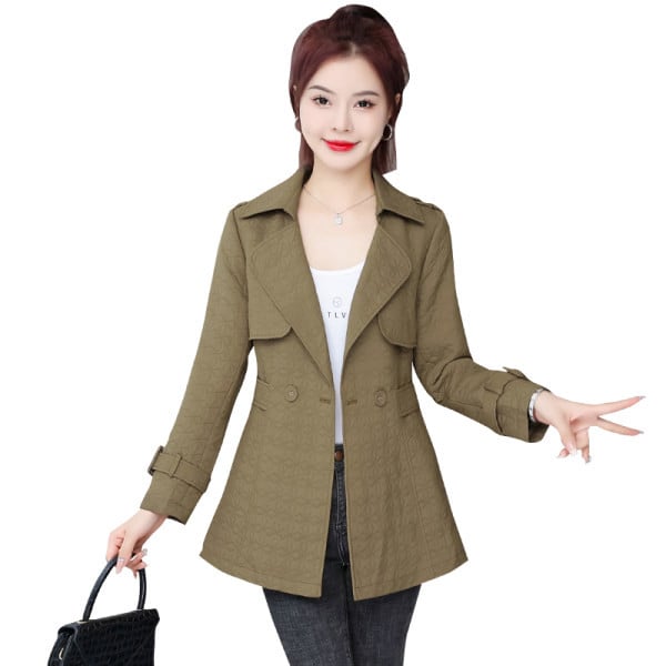 Blazer de vânt de damă model montat cu nasturi