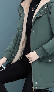 Γυναικείο παλτό parka με κουκούλα και φόδρα