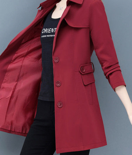 Női közepes hosszúságú széldzseki kabát