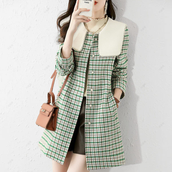 Palton elegant de dama cu guler lung