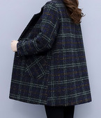 Ingyenes mintás női őszi téli kabát gombokkal