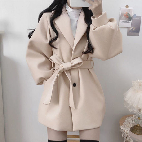 Palton casual dama cu centura