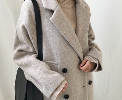 Γυναικείο μακρύ χειμωνιάτικο παλτό με κουμπιά