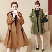 Palton casual cu glugă