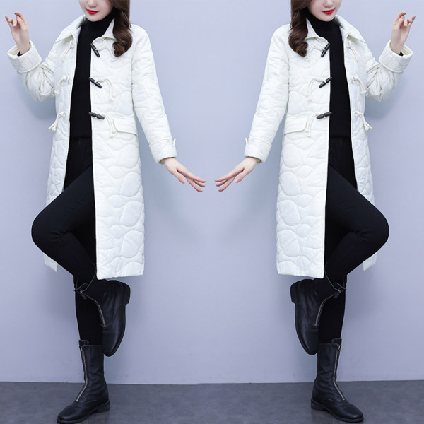 Palton alb de dama cu buzunar