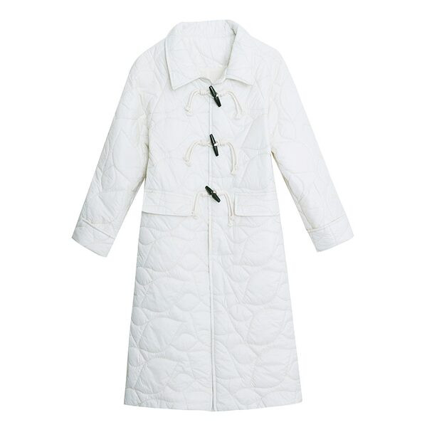 Palton alb de dama cu buzunar