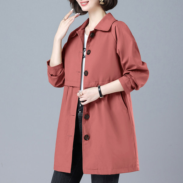 Γυναικείο casual μεσαίο παλτό με κουμπιά