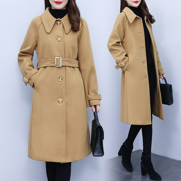 Γυναικείο παλτό με κουμπιά και ζώνη