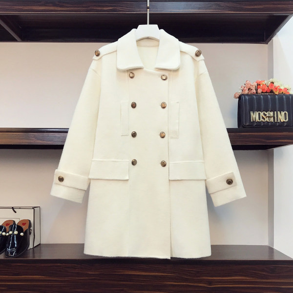 Palton de dama cu guler clasic in doua culori