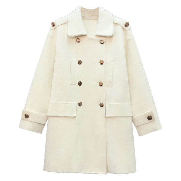 Palton de dama cu guler clasic in doua culori