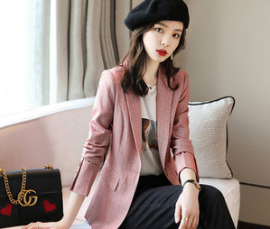 Γυναικείο καρό σακάκι με τσέπη