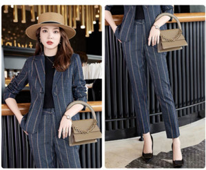 Γυναικείο μακρυμάνικο σακάκι με ρίγες