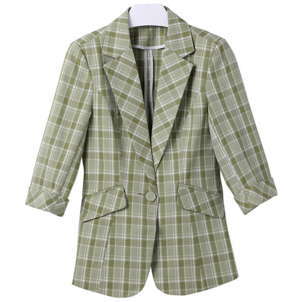 Moteriška dviejų atspalvių languota striukė su kišene