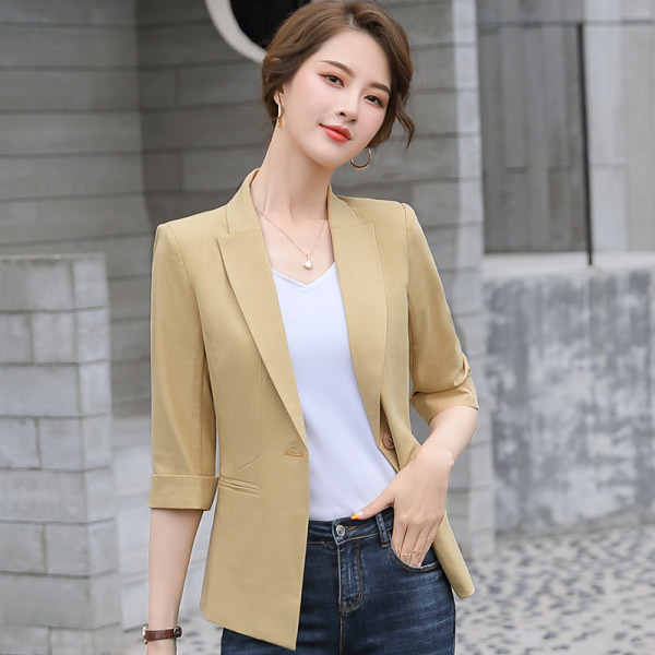 Trijų spalvų moteriškas švarkas su kišene