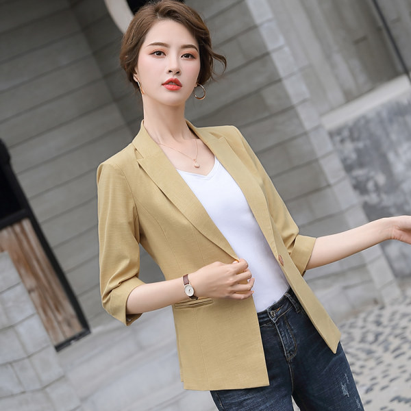 Trijų spalvų moteriškas švarkas su kišene