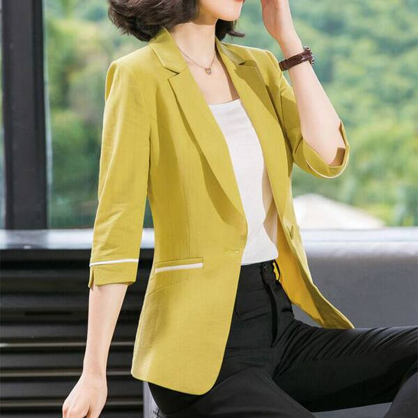 Γυναικείο casual σακάκι με μήκος μανίκι 3/4