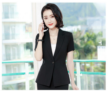 Moteriška oficiali striukė trumpomis rankovėmis