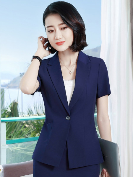 Moteriška oficiali striukė trumpomis rankovėmis