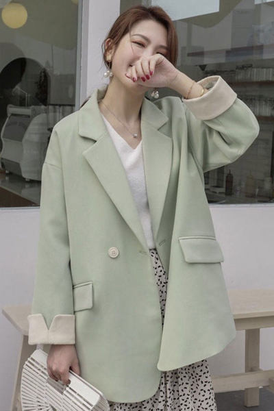 Ženski karirani sako - dugih rukava