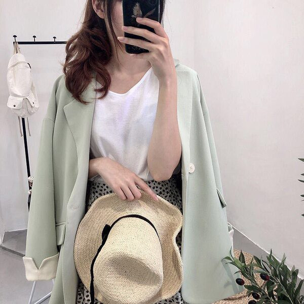 Ženski karirani sako - dugih rukava