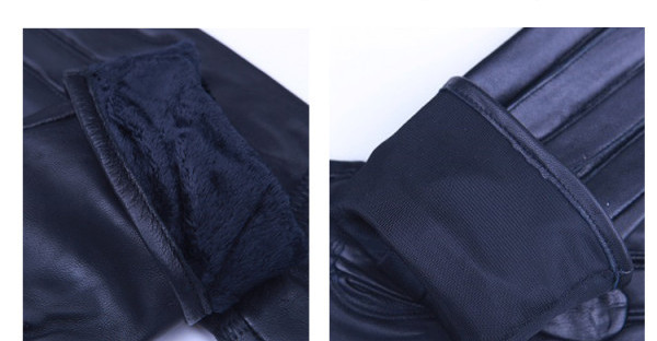 Ανδρικά γάντια casual από οικολογικό δέρμα με φόδρα