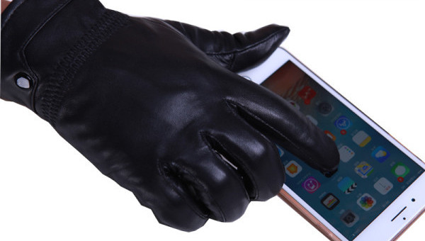 Mănuși casual de iarnă din piele pentru bărbați