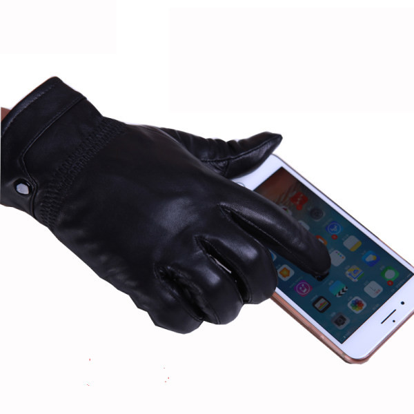 Mănuși casual de iarnă din piele pentru bărbați