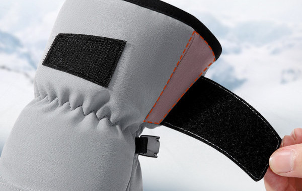 Mănuși de iarnă pentru bărbați cu inscripție și petice velcro