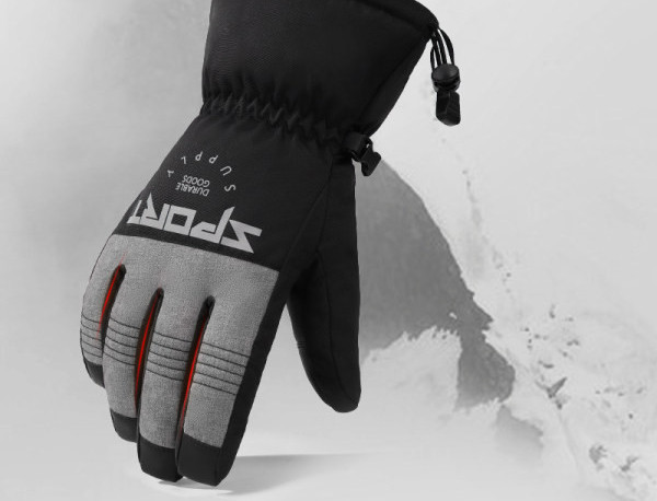 Novi model muških zimskih rukavica sa natpisom i vezicama