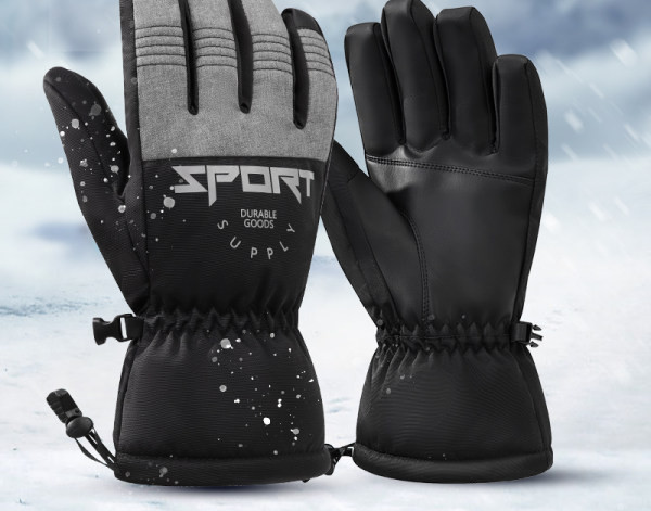 Novi model muških zimskih rukavica sa natpisom i vezicama