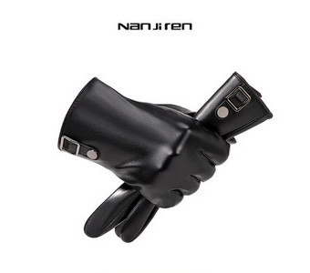 Ανδρικά γάντια casual από οικολογικό δέρμα με φόδρα