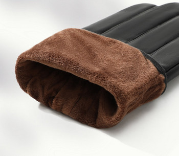 Ανδρικά γάντια casual από οικολογικό δέρμα με φόδρα