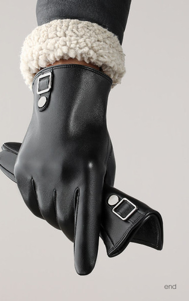 Ανδρικά γάντια casual από οικολογικό δέρμα με φόδρα